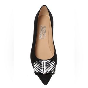 Salvatore Ferragamo Mimi Suede Ballet Flats